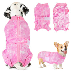 Lukovee recovery suit for dogs with zipper back for easy wearing