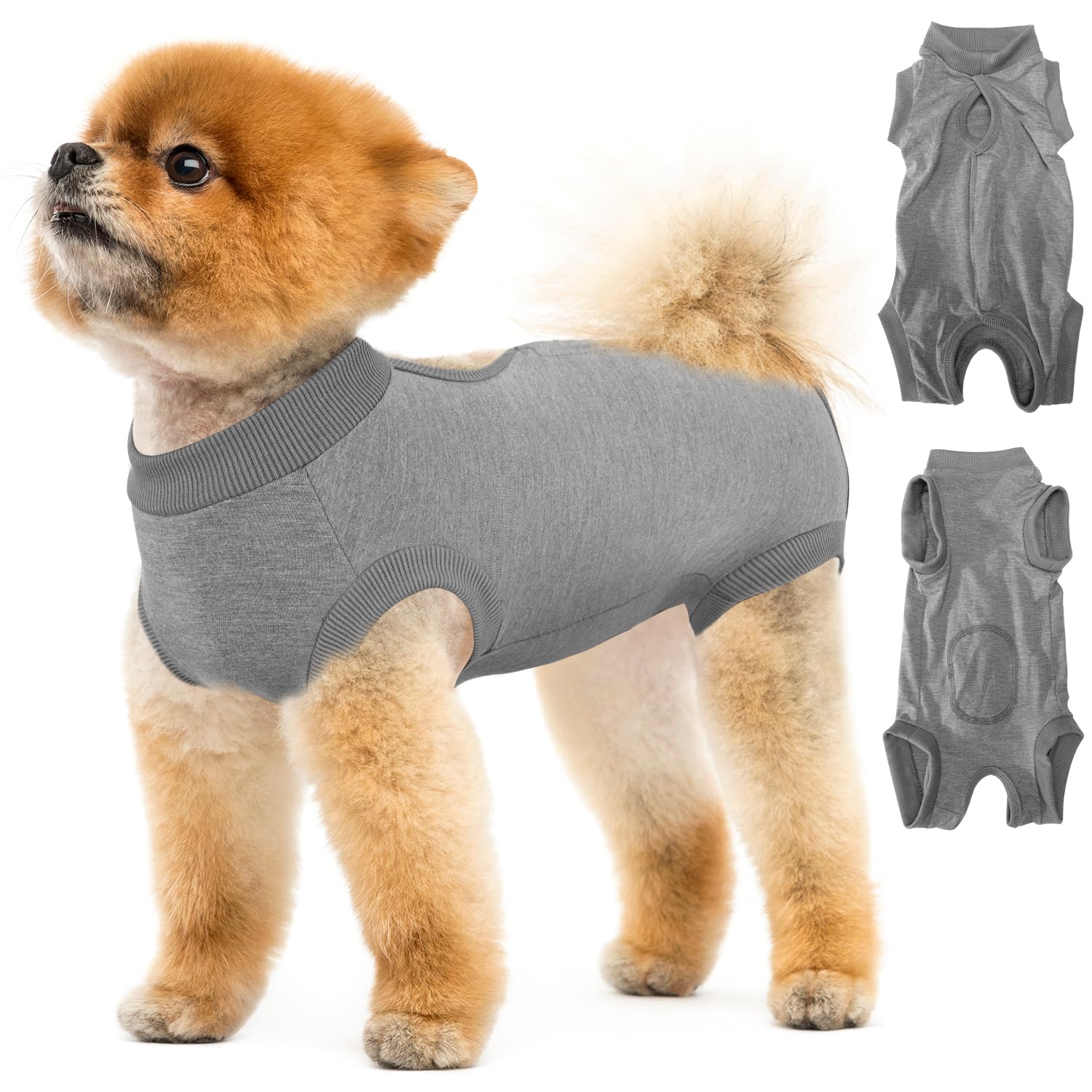 Easy-to-wear Lukovee recovery suit with secure back fastener.