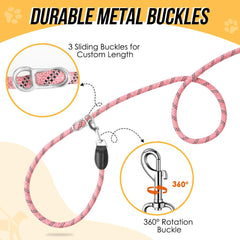 Lukovee sponge-handle leash delivers comfortable grip on extended walks.