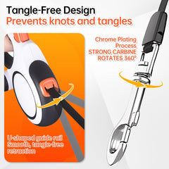 LULUPET 360° swivel chrome hook reduces tangling during walks