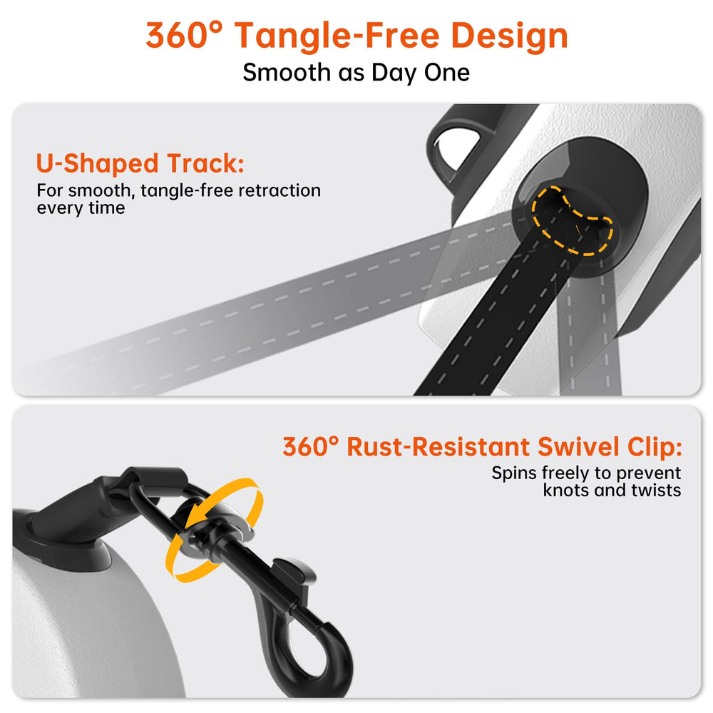LULUPET one-handed braking system gives quick control during training and stops.