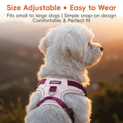 LULUPET pink harness control handle close-up for quick emergency stopping