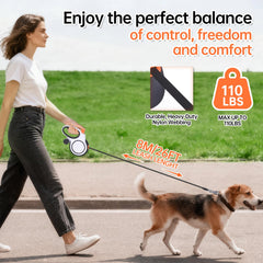LULUPET poop bags dispenser on leash for quick cleanups on the go