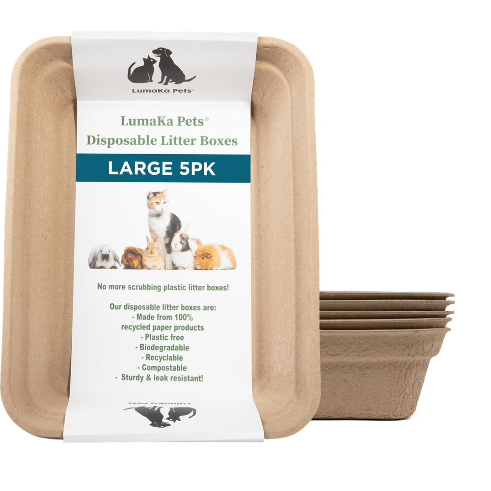 LumaKa Pets large disposable litter box – sturdy design for daily use.