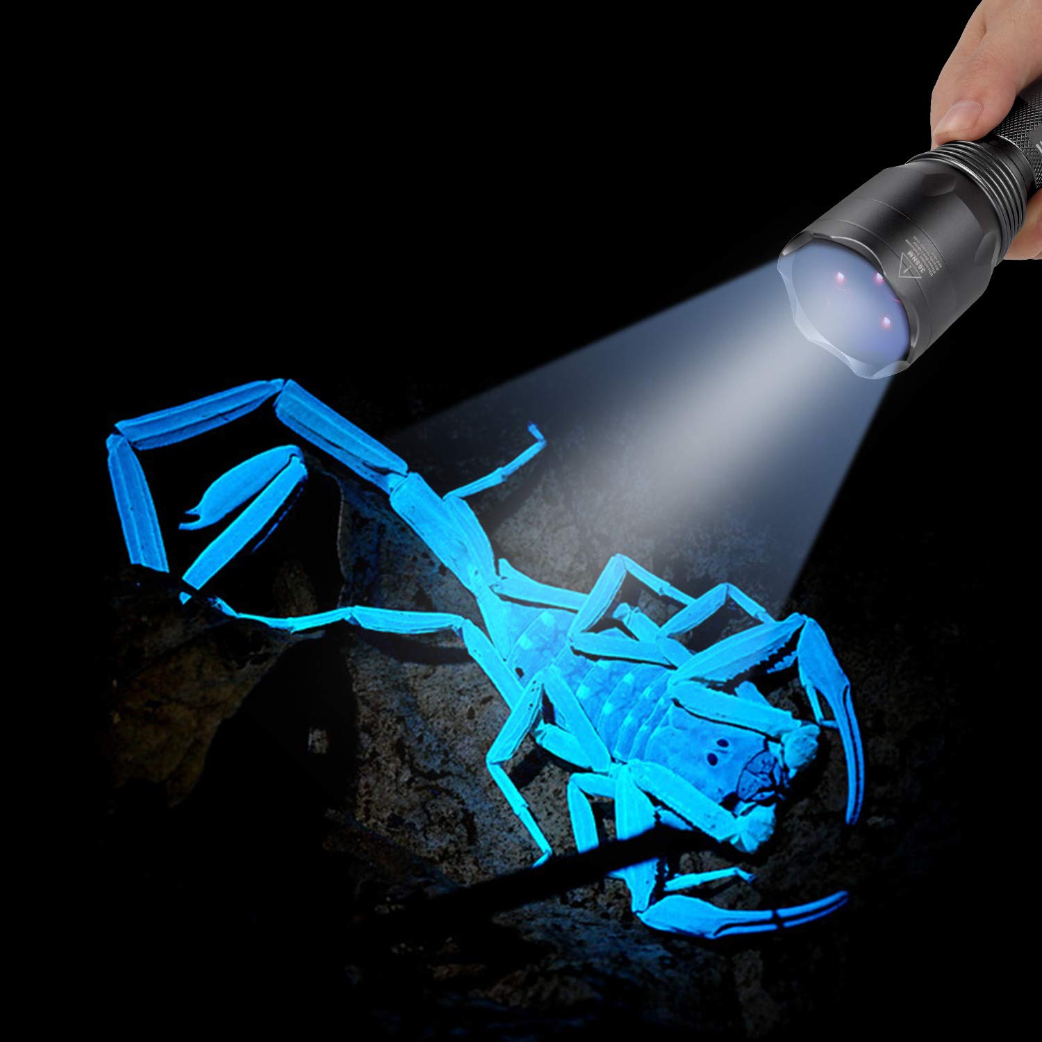 LUMENSHOOTER S3 dry-stain detection UV flashlight finds faded marks.