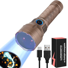 Lumenshooter S3U UV flashlight highlighting resin curing and fluorescence details