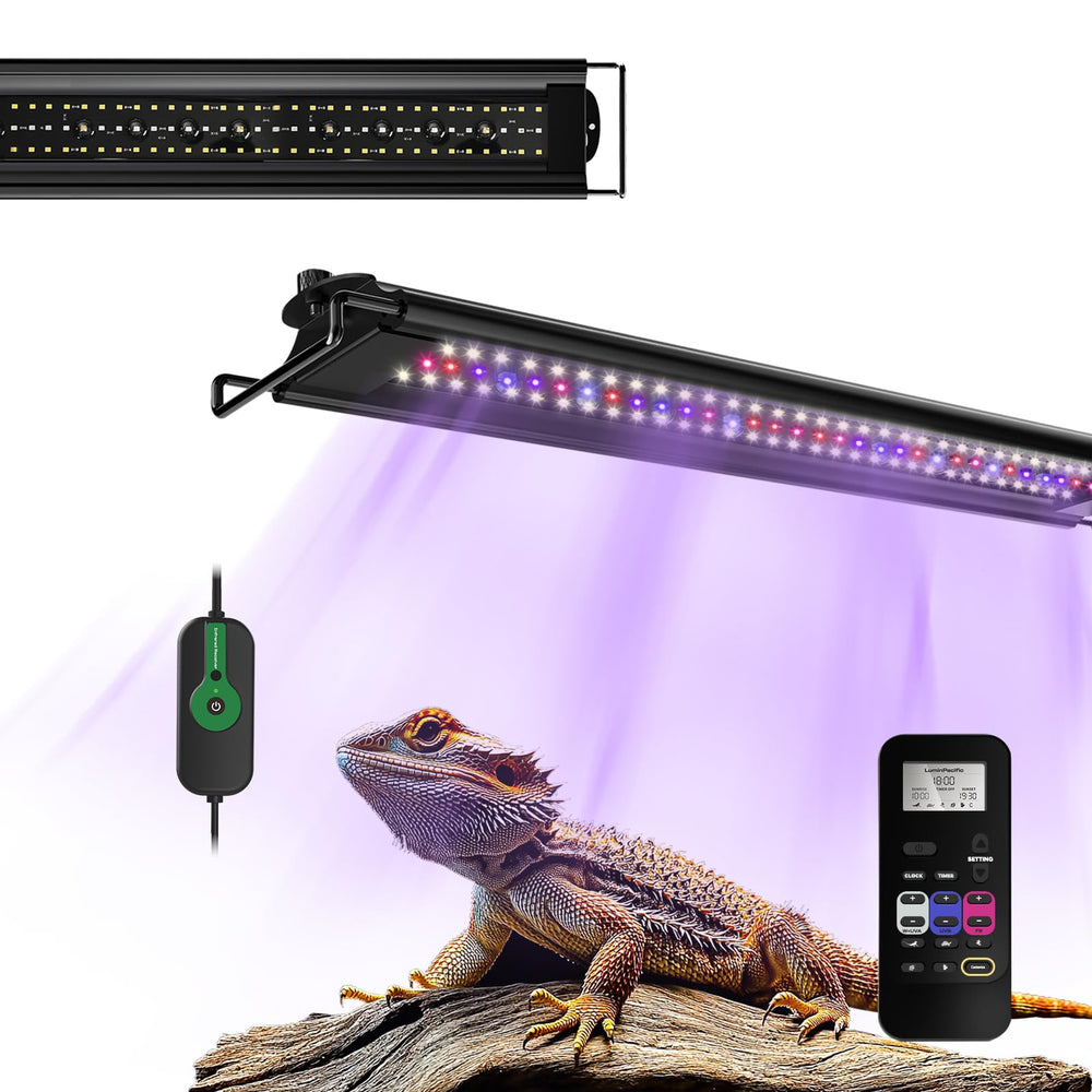 LuminPacific 12W UVB strip with remote control for precise daily lighting