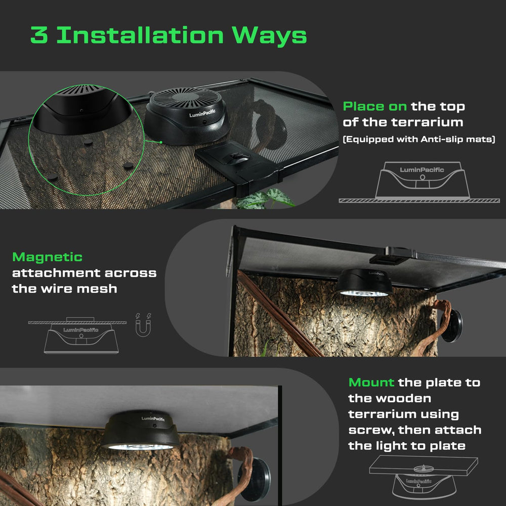 LuminPacific UVB light displaying sunrise and sunset mode