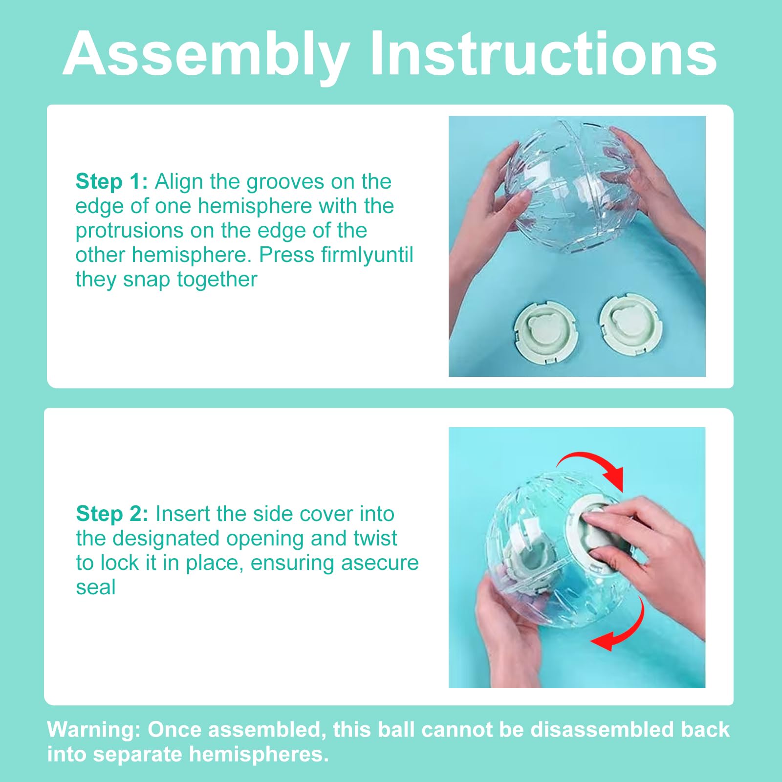 LummiPlay hamster ball secure ventilation enhances breathability during play.