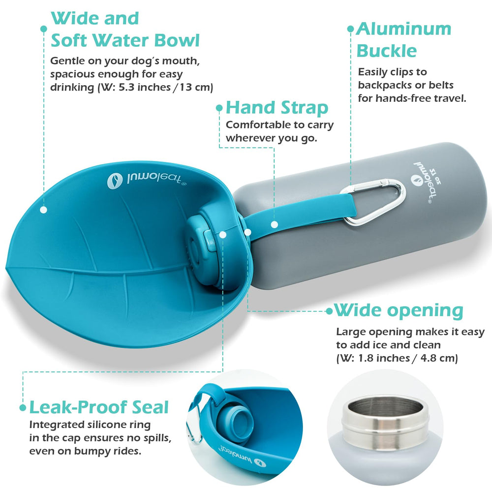 LumoLeaf two-in-one lid bowl for built-in drinking on outings.