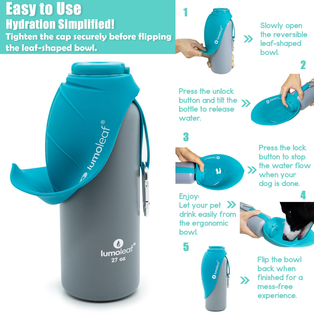 LumoLeaf D-ring clip for attaching to bags or belts.