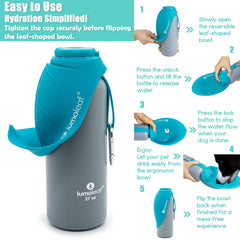 LumoLeaf D-ring clip for attaching to bags or belts.