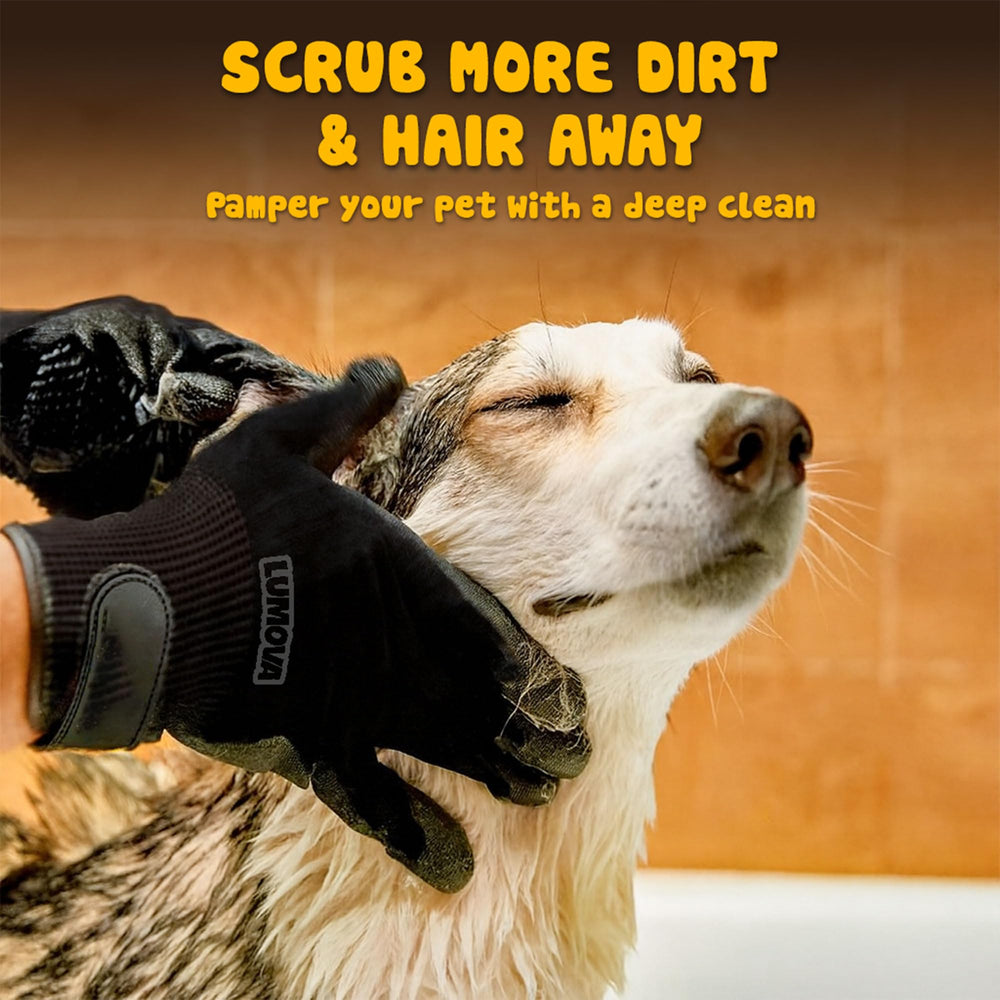 Lumova eco-friendly silicone glove for safe, heat-resistant grooming