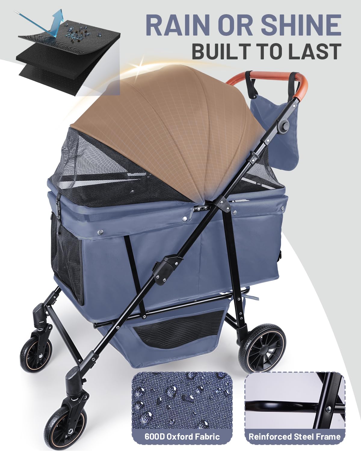 LUODIER adjustable handle provides a comfortable grip for all heights