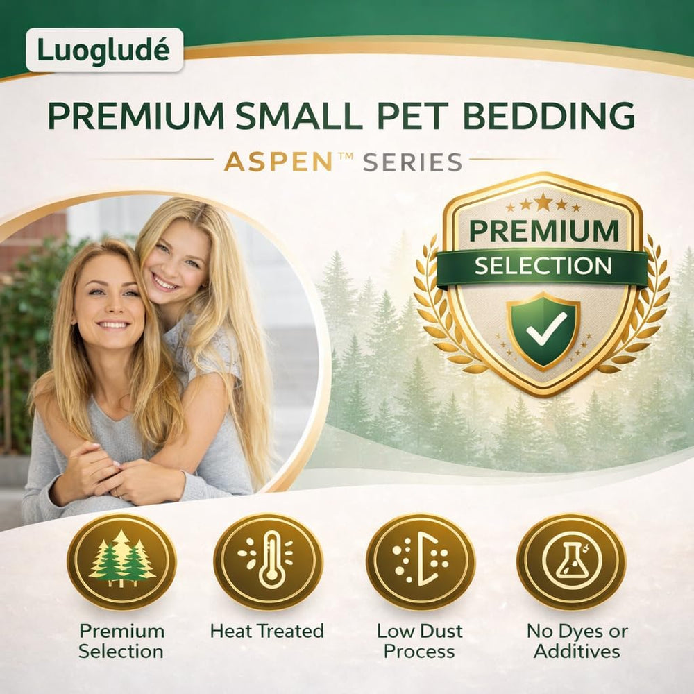 Luoglude bedding comes in eco-friendly, compostable packaging for easy disposal.