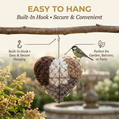 Luoyweiton refillable nesting heart keeps fibers fresh for birds