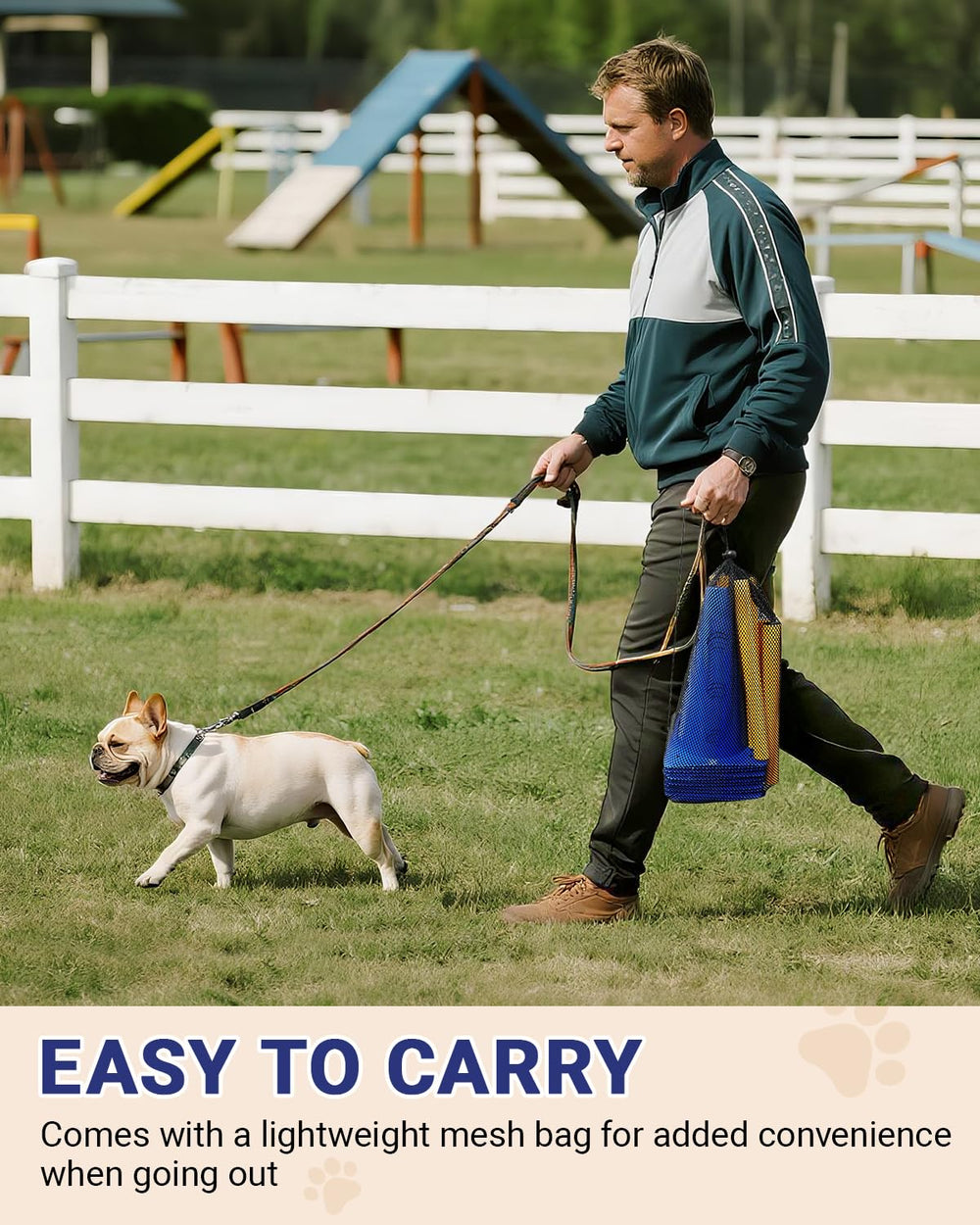 Lupar agility cones nest compactly for easy storage after play