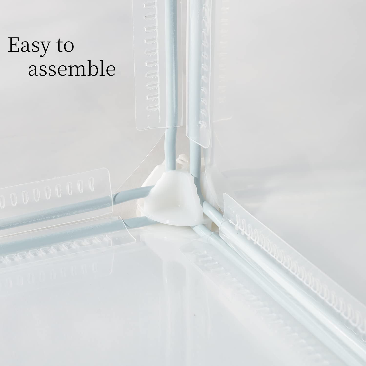LURIVA 12x12-inch panel playpen with easy-lock connections for quick setup.
