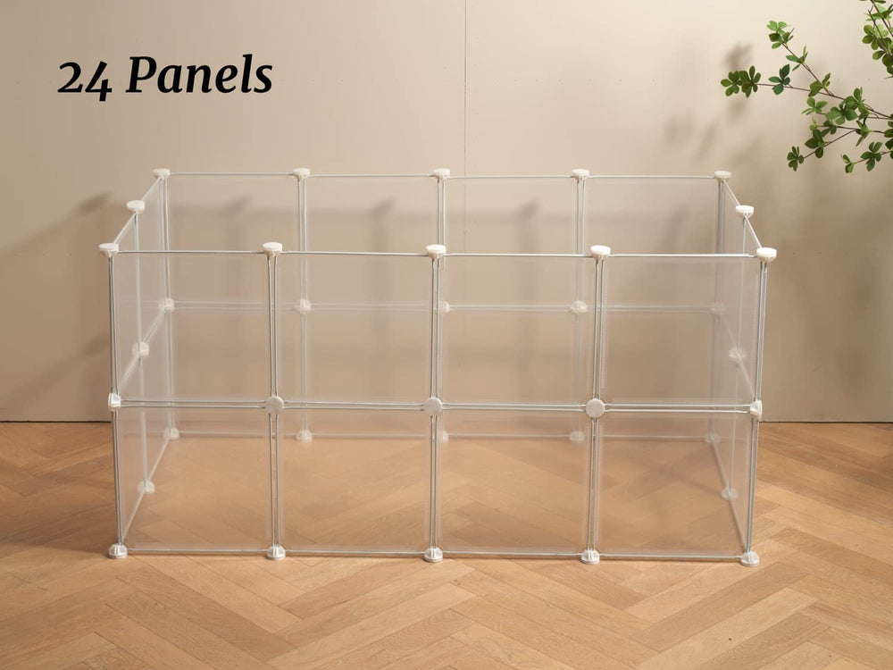 LURIVA clear plastic playpen for indoor and outdoor use provides flexible space.