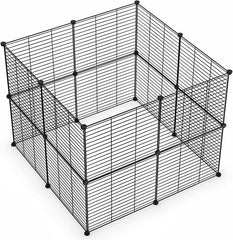 LURIVA small animal playpen 16-panel assembly showing modular setup for versatile habitats.