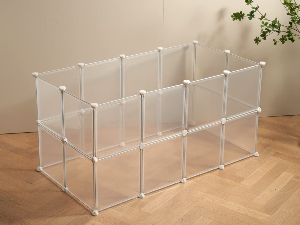 LURIVA transparent playpen shows a clear view for supervising your small pet.