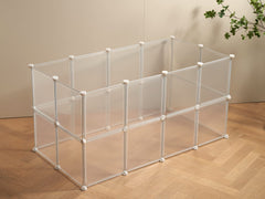 LURIVA transparent playpen shows a clear view for supervising your small pet.