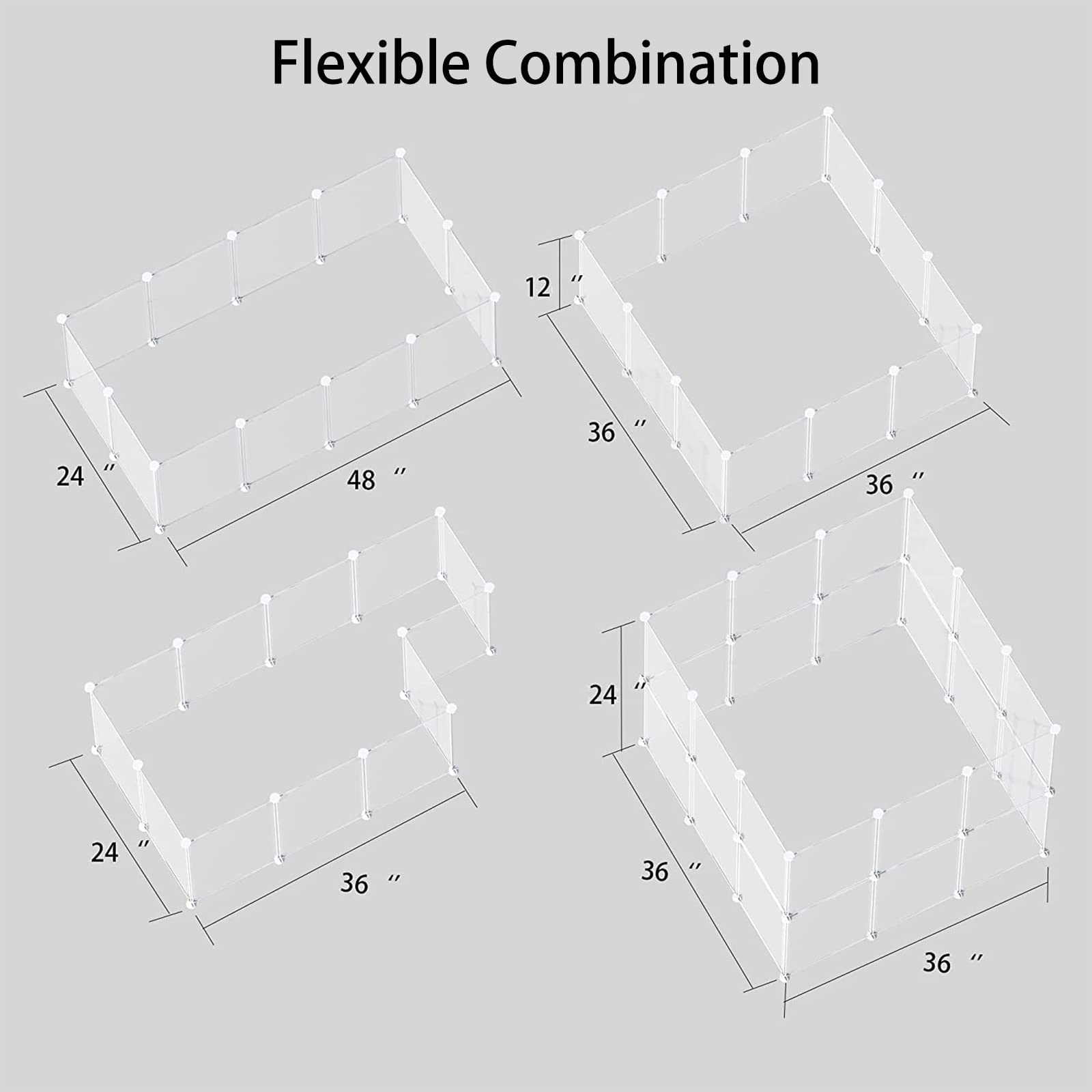LURIVA white clear plastic playpen is lightweight and portable for travel.