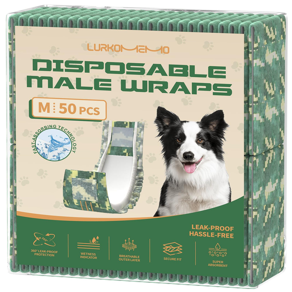 LURKOMEMO dog diapers medium adjustable belly band for secure wear