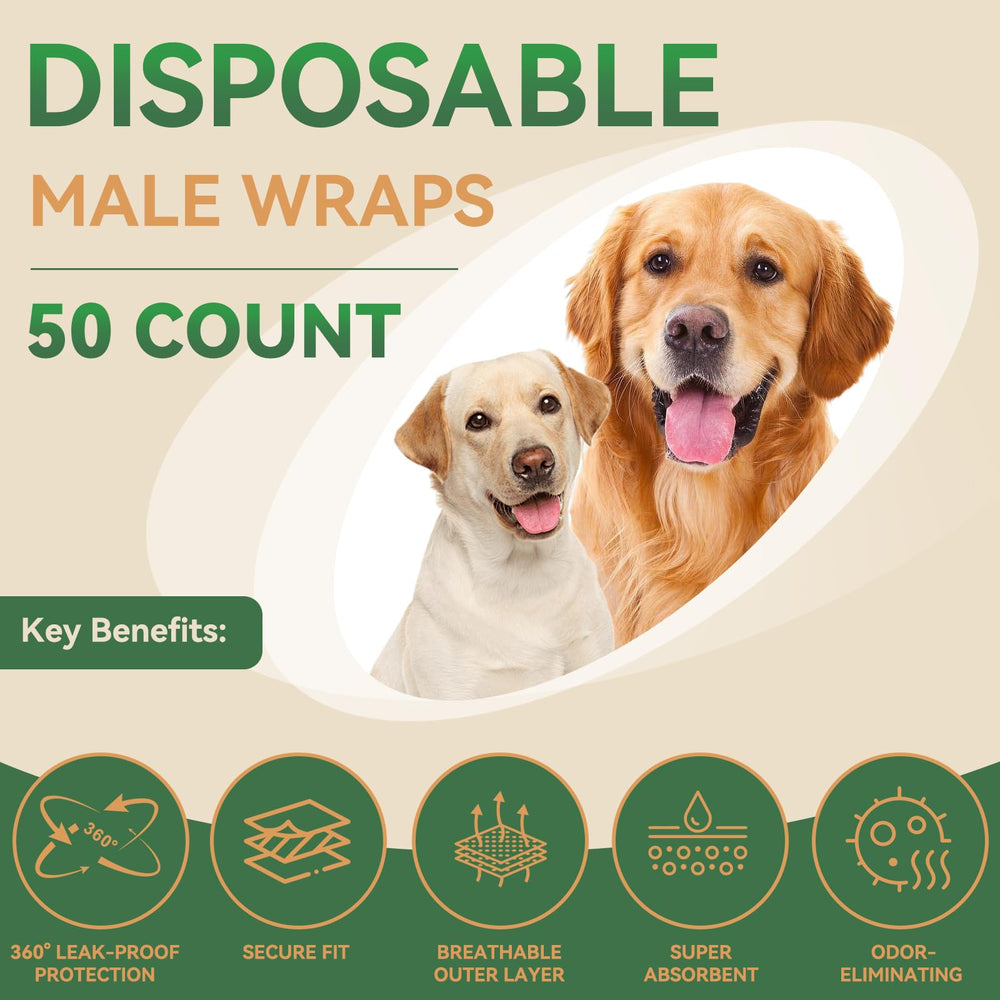 LURKOMEMO diaper with ultra-thin breathable layer keeps dogs comfortable