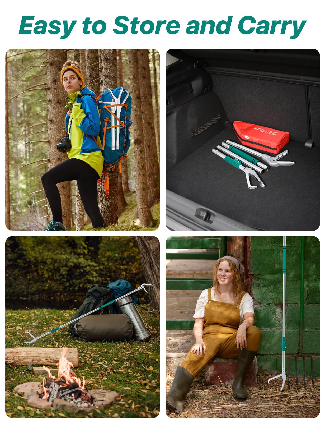 LURMMUE 69-inch tool in action aiding safe handling during nature exploration.