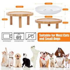Lusifaco 5.9-inch wide ceramic bowls designed to reduce whisker fatigue during meals