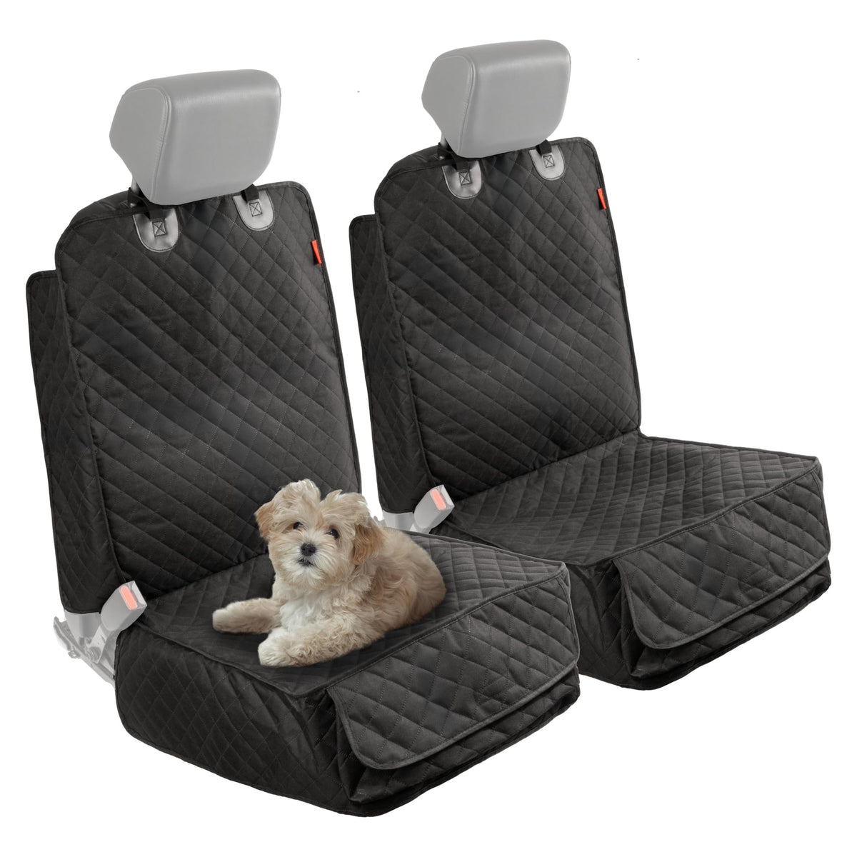 Lusso Gear front-seat dog cover protects upholstery from claws.