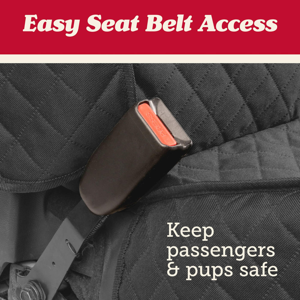 Lusso Gear seat cover with anchors for secure installation.