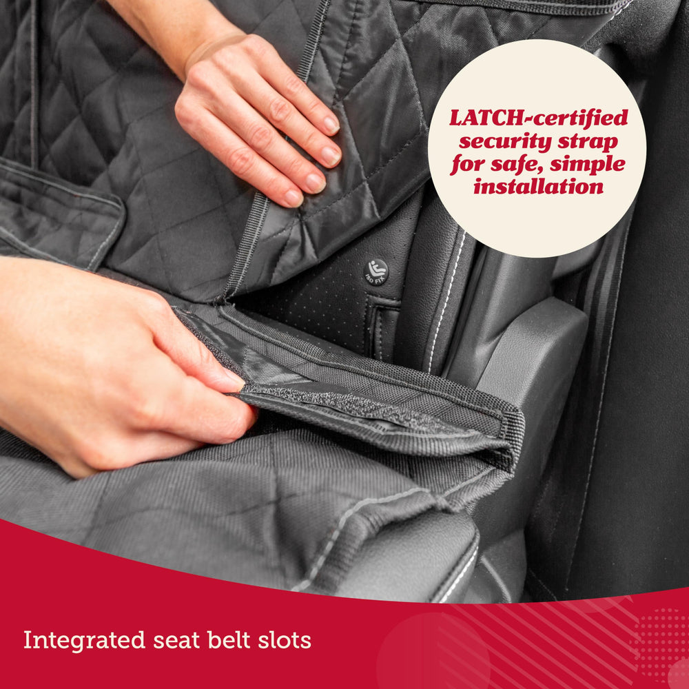 Lusso Gear universal-fit back seat cover for SUVs and trucks with pet travel focus