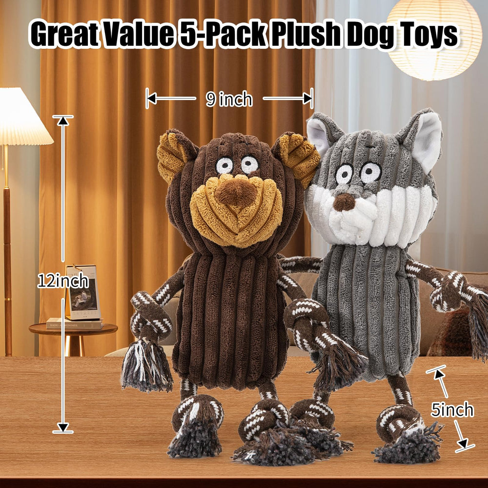 Luudoogs fox toy from the five-pack for active tug sessions.