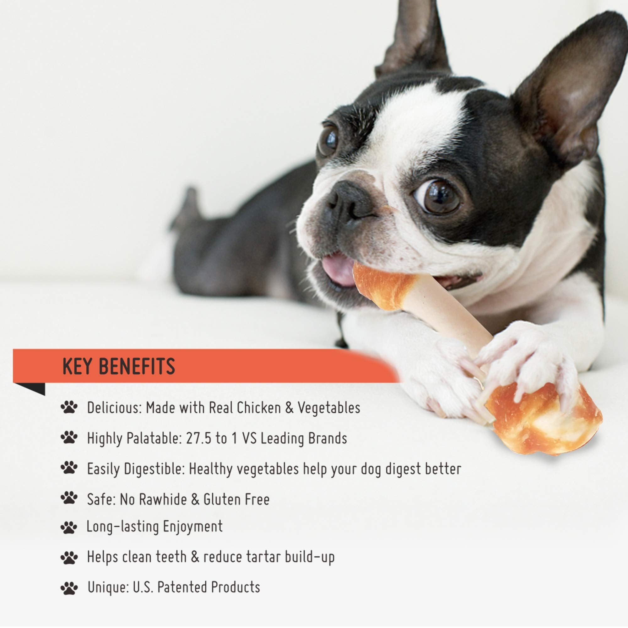 LuvChew real free-range chicken indication on packaging