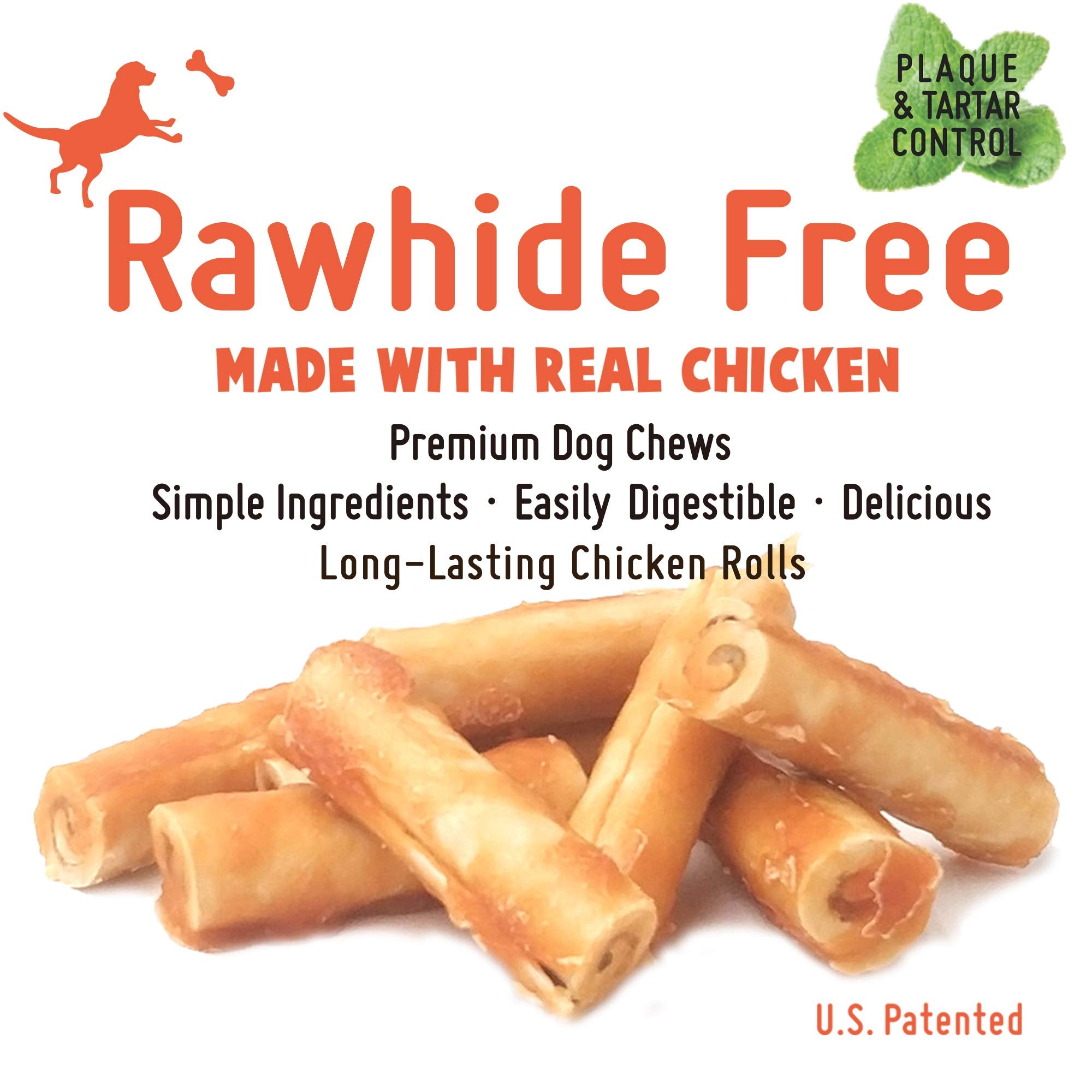 Handmade LuvChew chicken rolls mini preparation detail