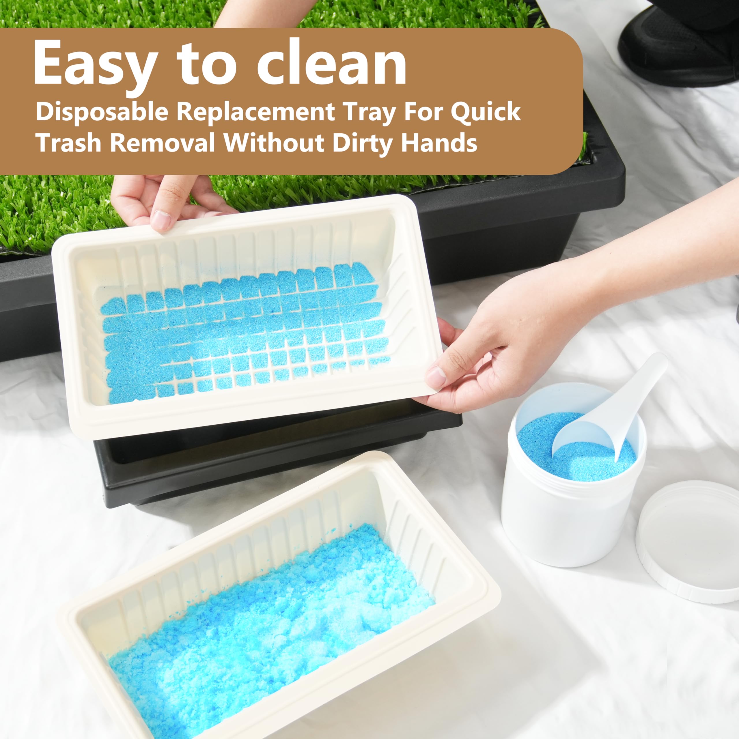 Eco-friendly cornstarch material offers a sustainable option for pet potty refills.
