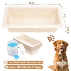 LUVCOSY sponge absorbent powder helps convert urine into a gel for easy disposal.