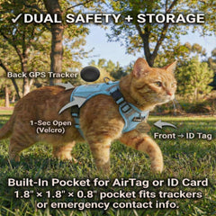 Luxelle soft breathable mesh fabric keeps cats comfortable during daily outings