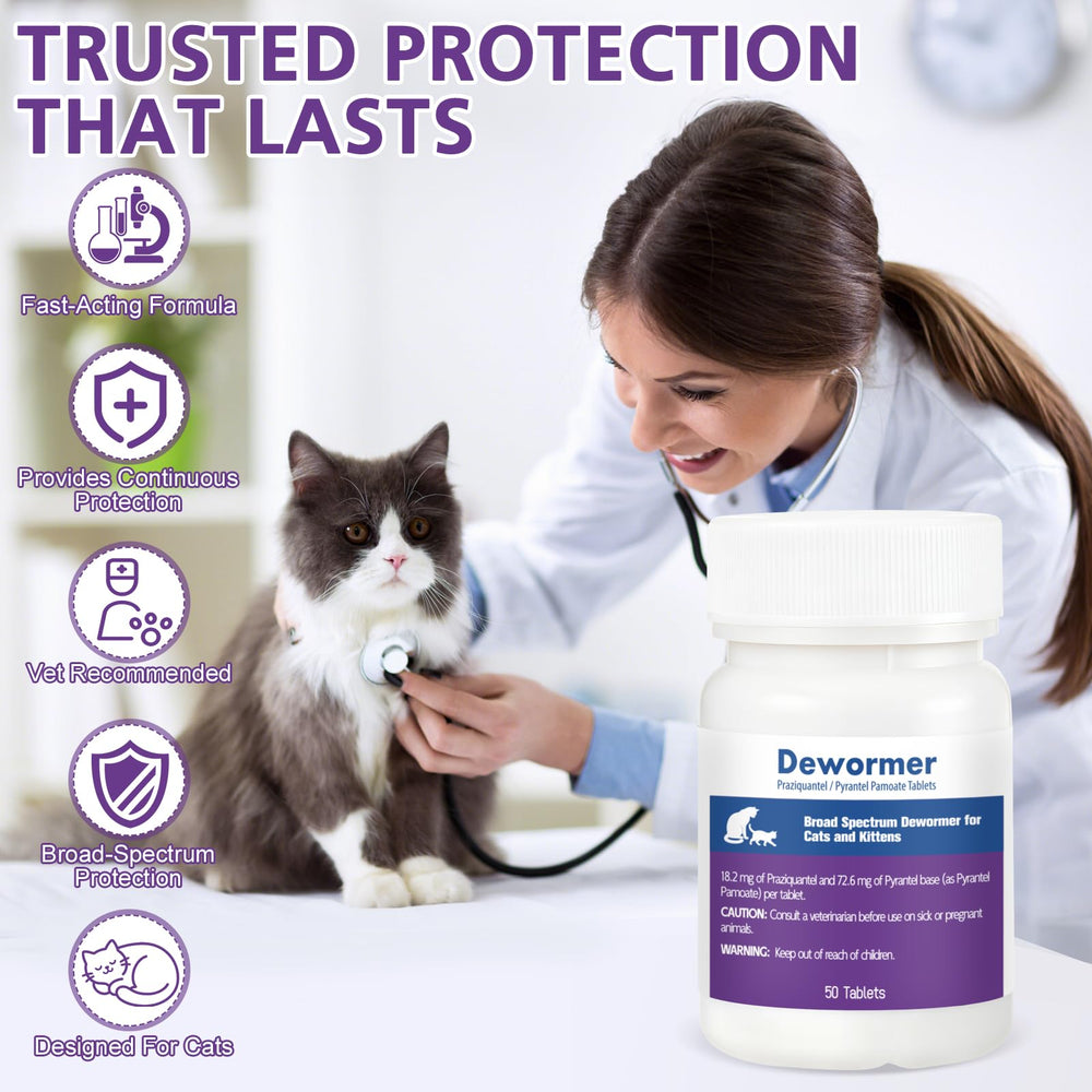 LuxeVib dewormer tablets close-up highlighting active ingredients for clear reference.