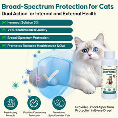 LuxeVib Dewormer liquid dosing spoon demonstrates simple once daily administration