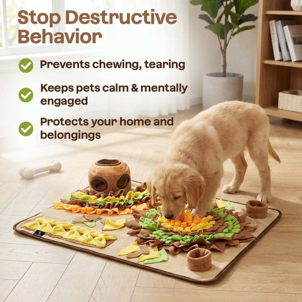 LuxiPets large 31x24 mat fits dogs of all breeds and sizes.