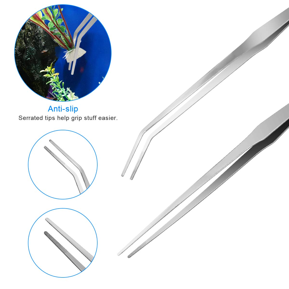 Luxiv curved tweezers for shaping plants without damage