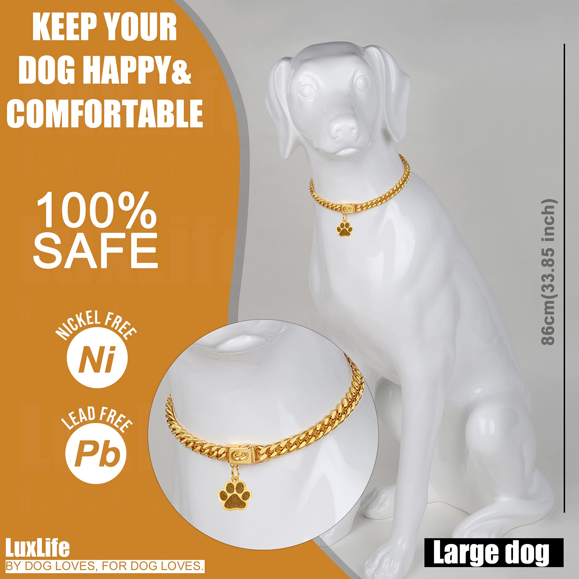 LuxLife 18K plated stainless steel finish shines in sunlit walks for impressive park presence