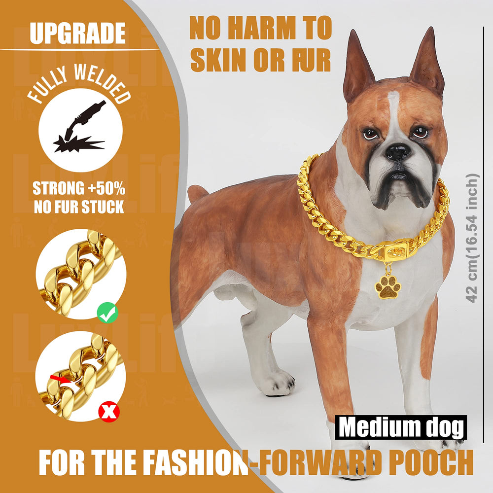 Available in 10 to 24 inch sizes to fit small to large breeds with precise neck measurement guidance