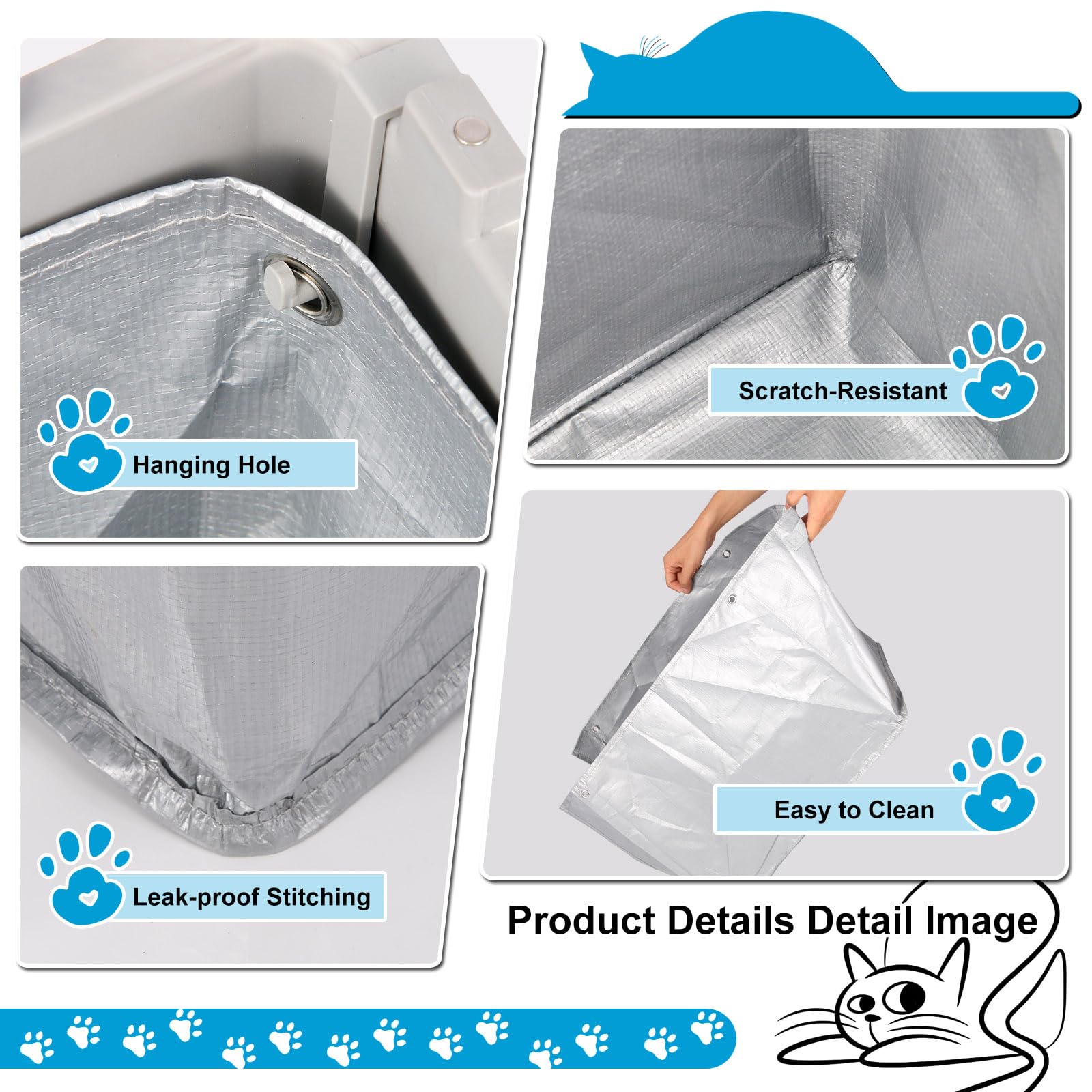 Luxrise reusable liner pack two-count for eco-friendly litter box management.