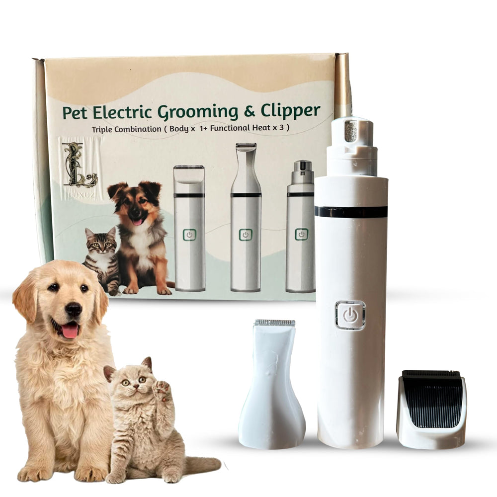 Luxuz cordless rechargeable grooming system in action for easier grooming