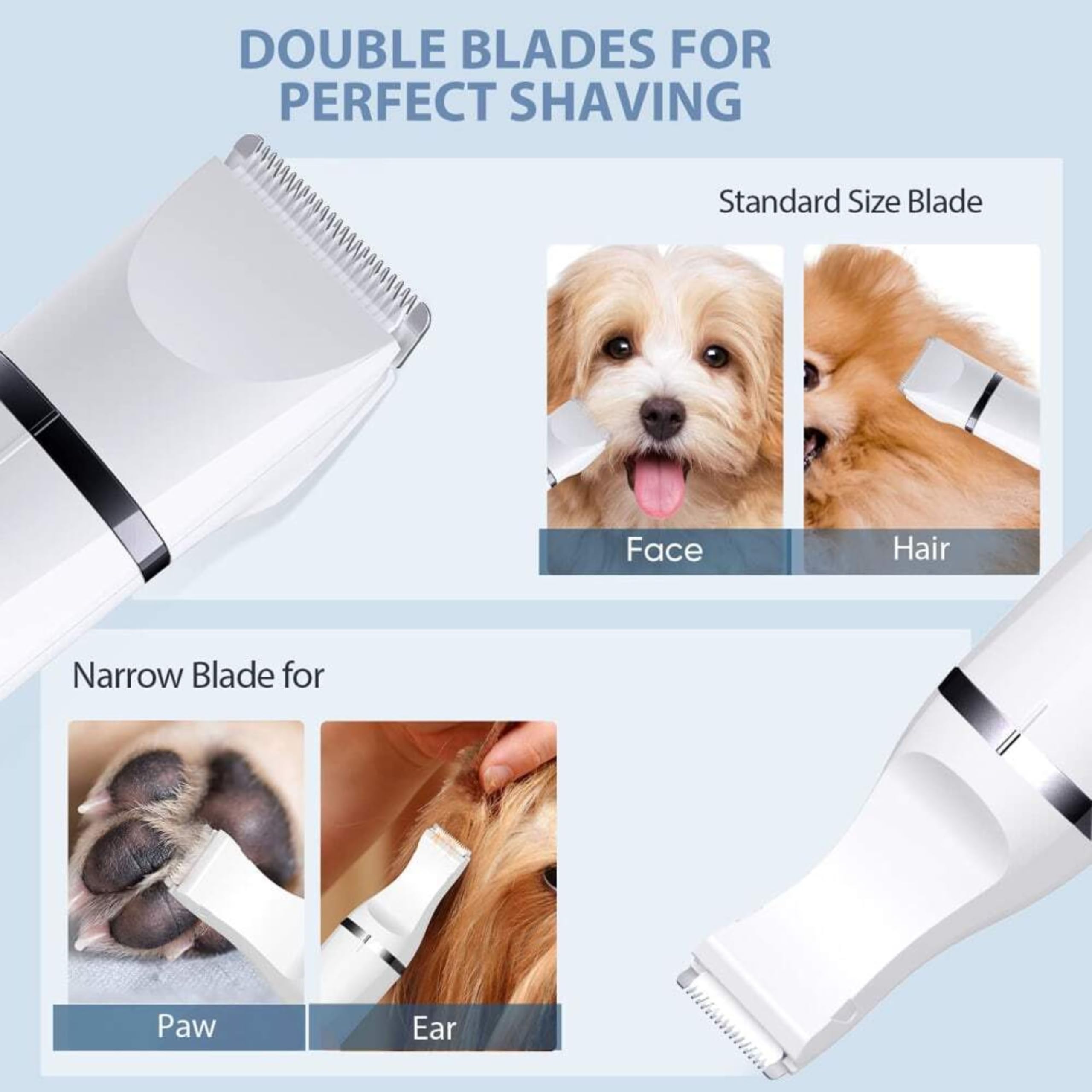 Luxuz guide combs enable trimming coats of different lengths