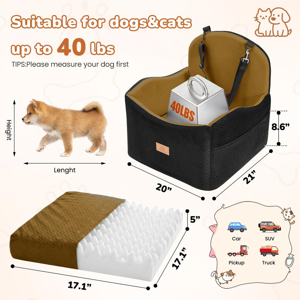 LUXYBEE 40lbs-fit demonstrates compatibility with small to medium dogs.